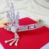 Il Grande Gatsby Cristalli per capelli Nappe di perle Copricapo Cappelli da festa Cerchietto Fascia per capelli Gioielli Matrimonio Tiara nuziale Fascia per capelli Argento 10 pezzi In vendita