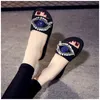 Shoes Women Sweet Beach Slippers Summer Woman Slippers Fashion Bling Rhinestone Flat Slides Women Black EVA Shoes