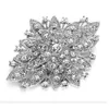 Vintage Look Rhodium Verzilverd Helder Strass Kristal Diamante Boeket Broche Pin Prom Party Pins