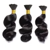 3pcs cheveux humains en vrac brésilien vague lâche pour tresses bouclés tressage cheveux en vrac