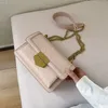 Womens Limpar sacos de ombro Corpo Cruz Bolsa de couro cadeia saco de mulher Moda Bolsas Flap-de-rosa Bolsa