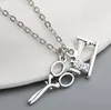 Sewing machine scissors clothing designer tailor pendant mother's day gift Pendant Necklace Jewelry good friend, clavicle chain Gift 509