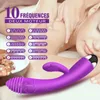 Sex shop 10 modalità riscaldamento coniglio vibratore punto G clitoride masturbazione vibratore vibratore giocattolo per adulti vibratore giocattoli del sesso per donna MX191228