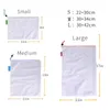 3pcs / set premium återanvändbart rep mesh producera påsar kök frukt grönsaker leksaker förvaring påsar påse drawstring mesh shoppingväska