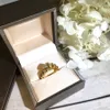 Europe America Fashion Lady Women Brass 18K Gold Plated Setting Full Diamond Snake Shape Open Rings Snake Skeleton Ring F2710