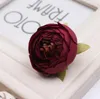 Wholesale silk tea rose flower heads for Wedding party Decorations flower Artificial Flowers