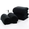 Ręcznik 3 zakłady czarna bawełniana zestaw dla mężczyzn toalla 2pc do mycia twarzy Ręka 1PC Bath Camping Redels Brain1