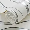 3D gestreifte Tapete für Wände rollen Wohnzimmer TV Hintergrund Wanddekoration Papier Wall Papers Home Decor Modern Papier pesin