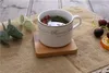Sottobicchieri per tazze da caffè in legno a 2 toni Cuscinetti per tazze per bevande impiombati in noce nera Tappetino per isolamento termico del tè