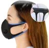 Ice Silk Face Mask With Breathing Valve Washable Mask Reusable Anti-Dust Protective Masks black Recycle Valve Mask with package GGA3303