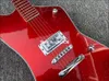 Gretch G6199 Billy Bo Jupiter Big Sparkle Gold Red Thunderbird Guitarra Elétrica Escala Vermelha Metálica, Captador TV Jone, Conectores de Entrada Redondos