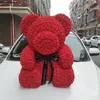 Fleurs décoratives Couronnes de 40 cm High Rose Bear Valentines Gift Conserved Fresh Flower Romance Artificial Toy of Women039s Be7915930