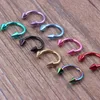 Colorful Stainless Steel Nose Ring Piercing Horseshoe Spike Septum Piercing Eyebrow Tragus Helix Pircing Lip Piercing