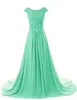 2019 charme verde longo vestidos de baile frisado apliques princesa formal evening party dress desgaste da dama de honra vestido de festa qc1362