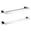 Bathroom Brief Square Towel Racks Wall Mounted 304 Stainless Steel Towel Rail Bar Mirror Polished Chrome bar