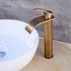 Banyo Havzası Musluk Pirinç Antik Bronz Bitmiş Musluk Lavabo Mikser Dokunun Vanity Sıcak Soğuk Su Banyo Bataryaları