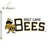 MILB Tuz Gölü Bees Bayrağı 3 * 5ft (90 cm * 150 cm) Polyester Afiş Dekorasyon Uçan Ev Bahçe Şenlikli Hediyeler