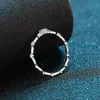 Diamanttest aus 925er Silber bestanden, 0,1 Karat, 3 mm E-Farbe, Moissanit-Ring, perfekter Schliff, funkelnder, im Labor gezüchteter Diamantring für Mädchen, C206h