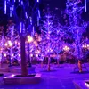 Guirlandes lumineuses extérieures de Noël à LED 10M 20M 30M 50M 100M 9 couleurs Guirlandes imperméables pour la fête de mariage Festival Home Decorati2902