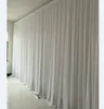 4 8m Pure White Fabric Backdrop Drapes Gardiner Bröllopsceremonin Event Party Stage Bakgrund för bröllopsdekoration1778