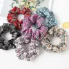 Women Plaid hairbands Scottish lattice elastic rubber band Scrunchies Large Intestine Hair Ropes Ponytail Holder Kids Hair Accessories M1622