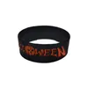 1PC Helloween bracelet en caoutchouc de Silicone 1 pouce de large bande de Style métal lourd pour les fans de musique cadeau