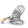 Jaula de pene en espiral Dispositivo de castidad masculina Jaula de gallo Cinturón de castidad de metal Juguetes sexuales Envío de la gota Y190713