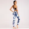 Actieve sets ZC-34 Dames Yogaset Vest Legging Trainingspak Kleding bloem workout Fitness Tanktop Gym Sportkleding Outfits Sportpak 2-delig