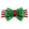 noël bébé filles paillettes bandeaux vert rouge étincelle bébés santa cheveux accessoires enfants noël bandeau enfants bambin bande de cheveux