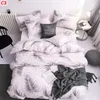 US Rozmiar Pościel Duvet Cover 3 Piece Set Miękkie Wygodne Pióro Lampart Kołdra Poszewka Poszewka Ustawiona do szkoły Twin Królowa King Size