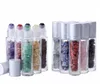 Natuurlijke Edelsteen Essentiële Olie Roller Bal Flessen Duidelijke parfums Olie Crystal Quartz Stone Roll on Bottles10ml Gratis DHL SN193