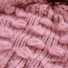 Cappelli in lana a maglia da bambino Faux pelliccia palla Pompon Pompon Crochet Caps inverno caldo infantile bambini ragazzi ragazzi Berretto Berretto Berretto 5 colori