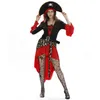 2020 NOUVEAU 5PCS CARIBBEAN Pirate Costumes Fancy Carnival Performance Sexy Adult Halloween Costume Robe Captain Party Women Cosplay24998881