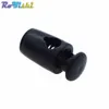 100 st/Lot Plastic Cord Lock Stopper Cylinder Barrel vipply för plaggstillbehör/påsar/sko spetsar