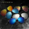 Veithdia marca unisex clássico designer mens sunglasses polarizado uv400 espelho lente moda sol óculos óculos para homens mulheres