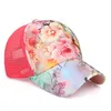 Tjej Rose Flower Caps Unisex Classic Baseball Hats Sommar Mesh Hat Snapback Fritid Sunshade Cap Hip Hop Hat GGA2496