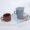 10 once in silicone pieghevole riutilizzabile tazze di caffè pieghevole tazza dell'acqua con il coperchio riutilizzabile portatile pieghevole campeggio della chiavetta espandibile Mug 6065