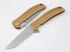 Offerta speciale Coltello pieghevole OEM Russia Flipper D2 Stone Wash Drop Point Blade Coltelli con cuscinetti a sfera con manico in acciaio inossidabile