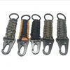 Portachiavi EDC Paracord Corda Portachiavi Kit di sopravvivenza di campeggio esterna Paracadute militare Emergenza Nodo Portachiavi Anello da campeggio Moschettone LT937