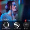 Hörlurar Onikuma K19 RGB Wired Game Headset Gaming hörlurar Buller Avbrytande för PC -dator PS4 20 st/parti