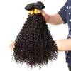 9A Kinky Curly Weave Capelli umani brasiliani Estensioni dei capelli vergini non trattati Tre pacchi 3 Pics / lot Queen Hair Doppia trama da Msjoli