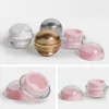 100pcs/lot 5g Plastic Cosmetic Empty Jars Sample vial box Bottles Eyeshadow Makeup Cream Lip Balm Container Pots 4 colors