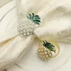 gold silver pineapple with pearls napkin ring wedding holiday decoration family candlelight dinner napkin holder LX7845