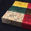 Luxo retângulo grande chinês Soft Gift Box Silk Brocade Jóias Box Artesanato Embalagem da festa de casamento de aniversário Box 14x10x4.5 cm