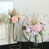 Hydrangea Rose Artificial Bouquet Hand Bundle Silk Flowers Home Decoration Accessories Fake Flowers Wedding Decoration Flower Wreath