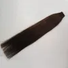 100g Straight PU Skin Weft Hand Tied Tape In Adhesives 100% Brazilian Virgin Human Hair Extensions 10-24" 40Pcs Double Drawn Hair