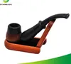 Direct supply manual free ebony pipe removable filter curved handle smoking accessories
