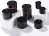 Thick Amber Glass Jars 5g 10g 15g 30g 50g 60g 100g Black Cap Cosmetic Cream Jar Bottle Eye Face Hand Cream Bottles