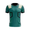 My Hero Academia's Men's Summer Foots Midoriya Izuku 3D-школьная школа в стиле колледжа Boku no Hero Academia Blue Tops Tops T200224