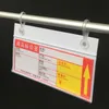 PVC Titular de Exibição Etiqueta de Preço De Plástico Clipes de Promoção Pendurado Fivela na Malha Cesta Rack Prateleira ZC1074